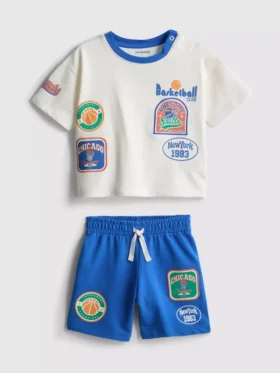 0-36mths | basketball graphic t-shirt and shorts set