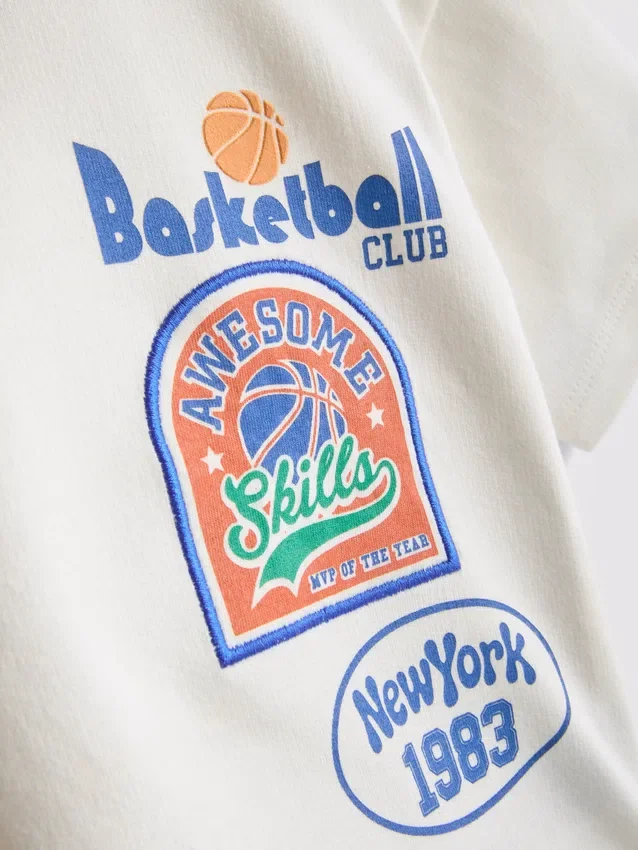 0-36mths | basketball graphic t-shirt and shorts set