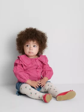 0-36mths | collared blouse and ruffle shorts set
