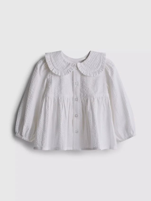 0-36mths | collared long-sleeve blouse