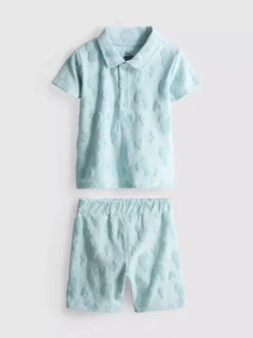 0-36mths | disney's mickey mouse terry shirt and shorts set
