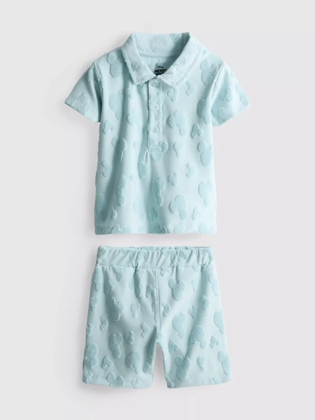 0-36mths | disney's mickey mouse terry shirt and shorts set