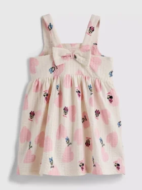 0-36mths | disney’s minnie mouse and daisy duck textured smock dress