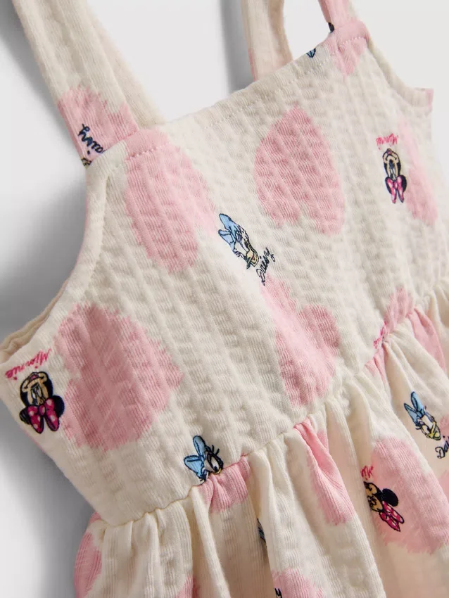 0-36mths | disney's minnie mouse and daisy duck textured smock dress