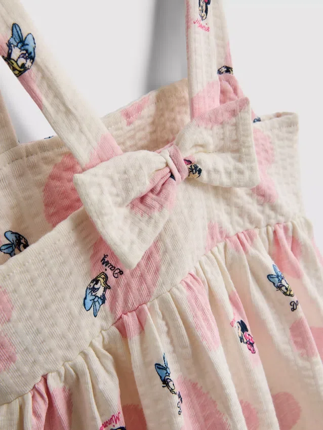 0-36mths | disney's minnie mouse and daisy duck textured smock dress