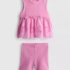 0-36mths | eyelet sleeveless top and shorts set