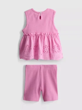 0-36mths | eyelet sleeveless top and shorts set