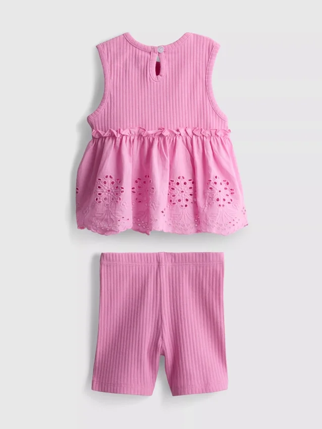 0-36mths | eyelet sleeveless top and shorts set