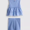 0-36mths | eyelet sleeveless top and shorts set