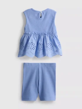 0-36mths | eyelet sleeveless top and shorts set