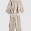 0-36mths | floral crinkle long-sleeve top and pants set