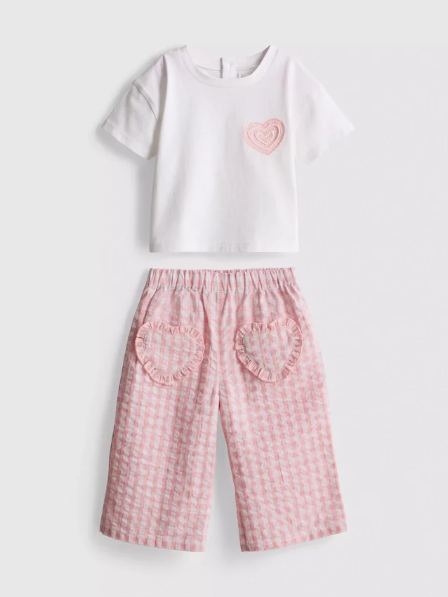 0-36mths | heart pocket t-shirt and pants set