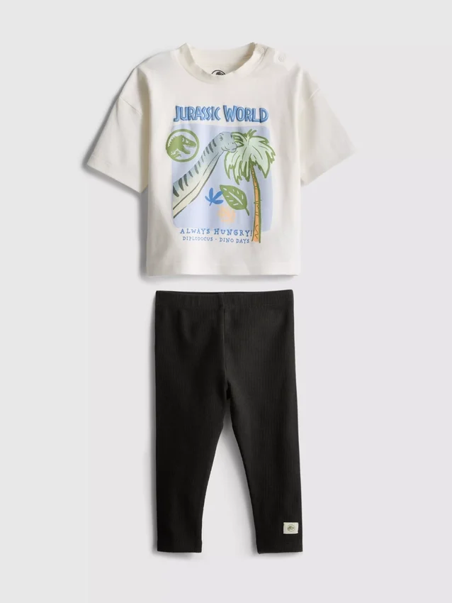0-36mths | jurassic world t-shirt and leggings set