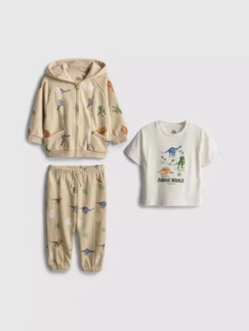 0-36mths | jurassic world t-shirt, hoodie and joggers set
