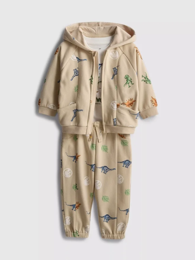 0-36mths | jurassic world t-shirt, hoodie and joggers set