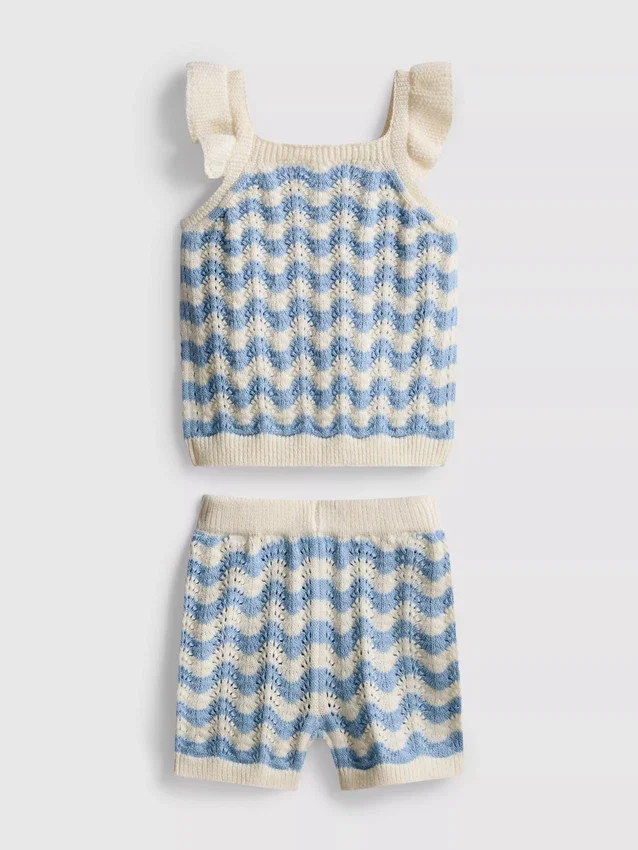 0-36mths | knitted top and shorts set