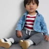 0-36mths | long sleeve t-shirt, pants and denim shirt set