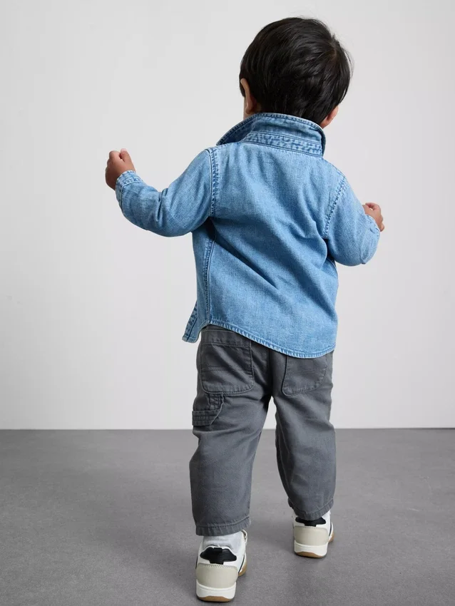 0-36mths | long sleeve t-shirt, pants and denim shirt set
