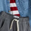 0-36mths | long sleeve t-shirt, pants and denim shirt set