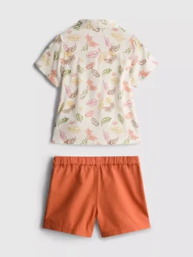 0-36mths | printed shirt and chino shorts set
