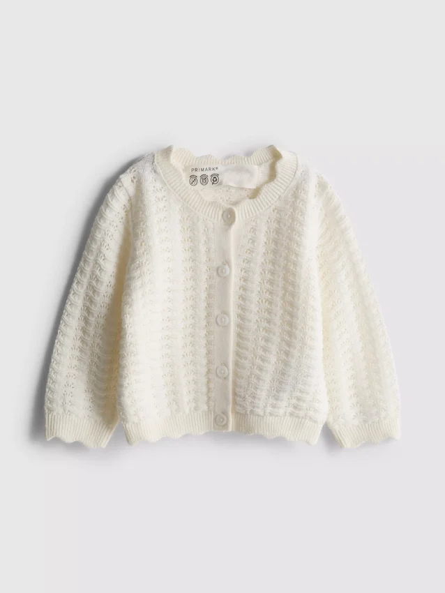 0-36mths | scallop trim cardigan