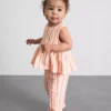 0-36mths | stripe peplum top and pants set