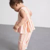 0-36mths | stripe peplum top and pants set