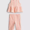 0-36mths | stripe peplum top and pants set