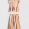 0-36mths | stripe ruffle top and pants set