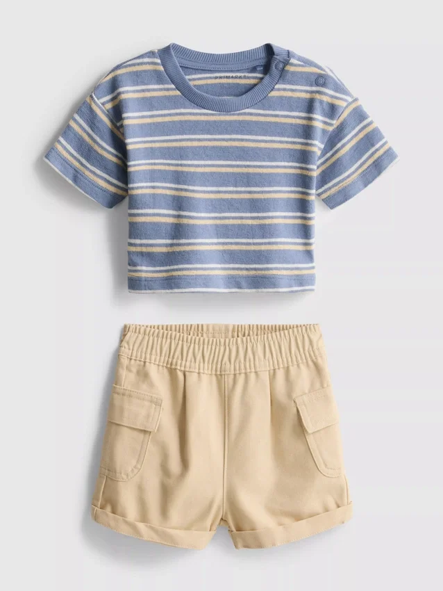 0-36mths | t-shirt and cargo shorts set