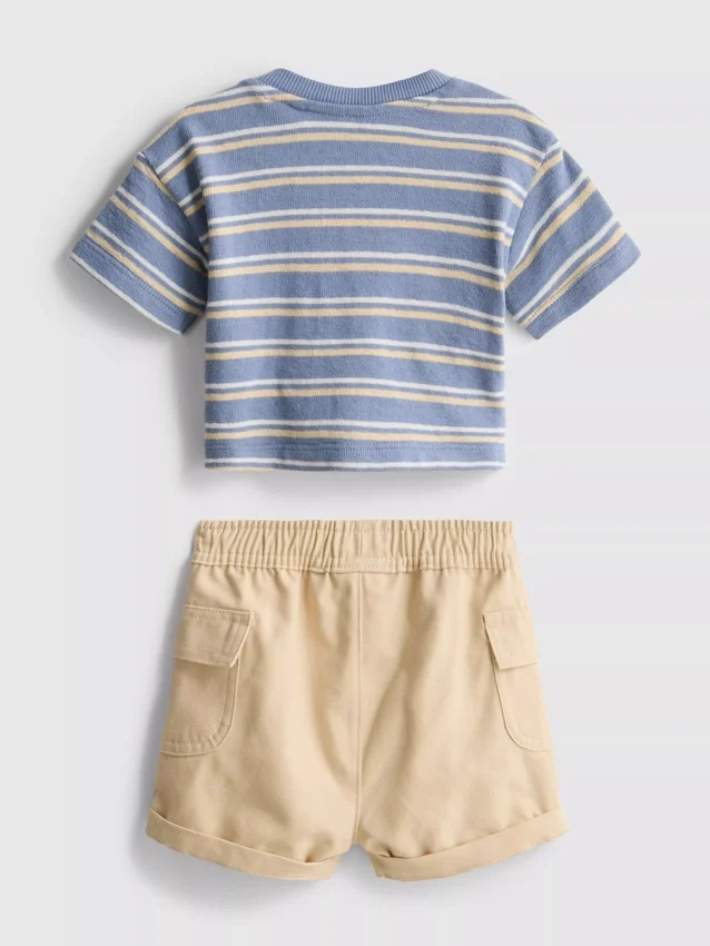 0-36mths | t-shirt and cargo shorts set