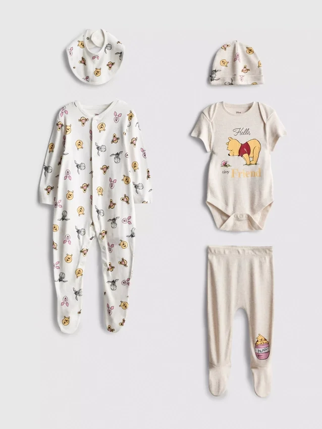 0-9mths | 5-piece disney's winnie the pooh newborn starter set