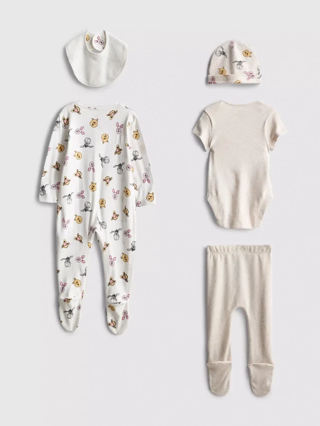 0-9mths | 5-piece disney's winnie the pooh newborn starter set