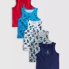1.5-10yrs | 5pk dinosaur graphic tanks