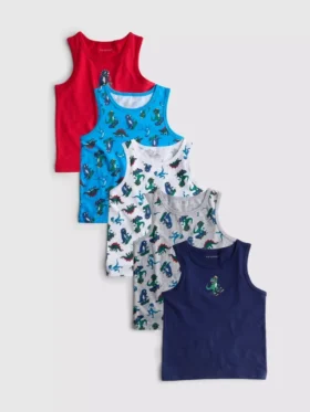 1.5-10yrs | 5pk dinosaur graphic tanks