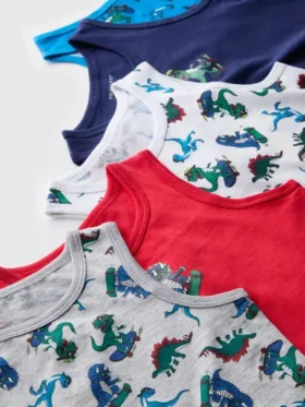 1.5-10yrs | 5pk dinosaur graphic tanks