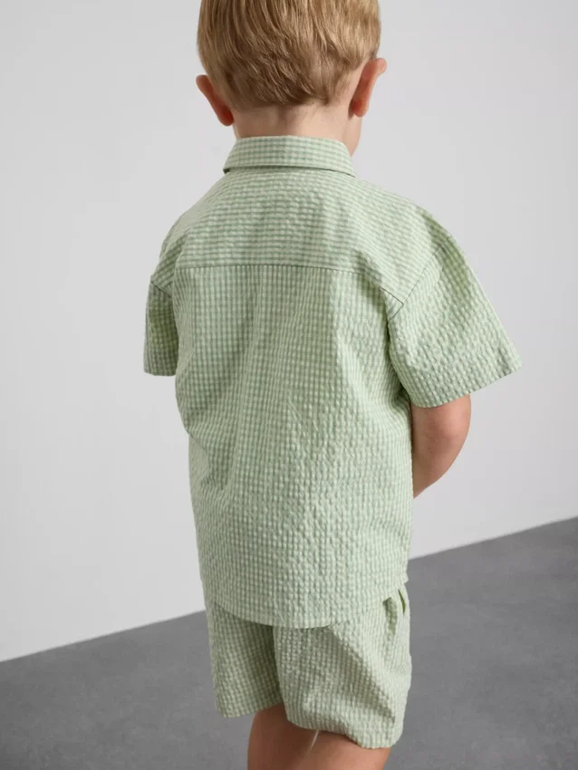 1.5-12yrs | stacey solomon gingham plaid shirt and shorts set
