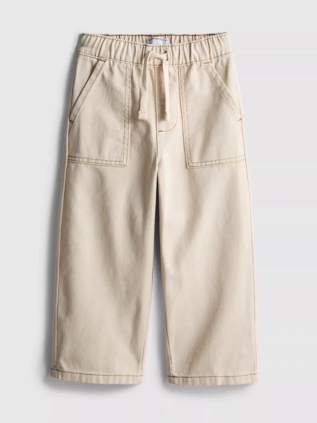 1.5-12yrs | the edit cotton contrast-stitch pants