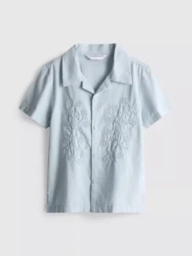 1.5-12yrs | the edit cotton floral embroidered shirt