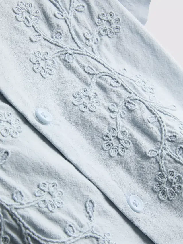 1.5-12yrs | the edit cotton floral embroidered shirt