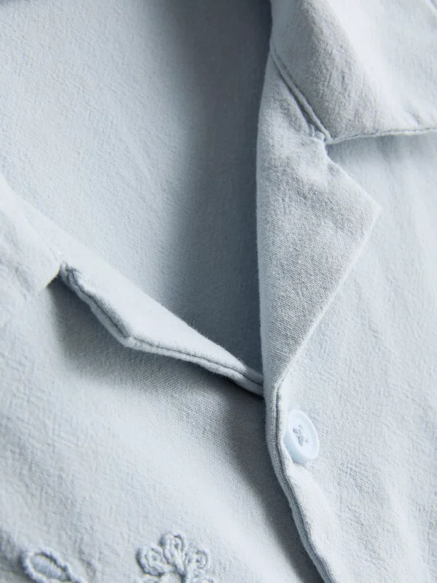 1.5-12yrs | the edit cotton floral embroidered shirt