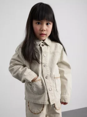 1.5-12yrs | the edit cotton pinstripe denim shacket