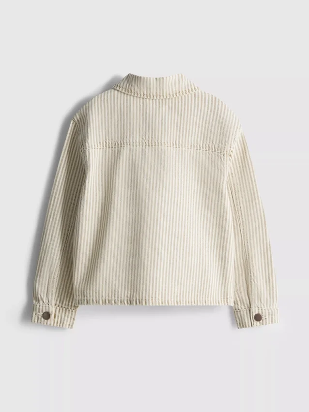 1.5-12yrs | the edit cotton pinstripe denim shacket