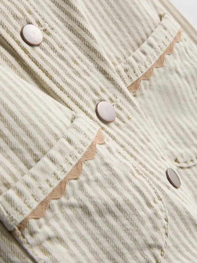 1.5-12yrs | the edit cotton pinstripe denim shacket