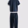 1.5-12yrs | the edit cotton textured stripe shirt and pants set