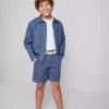 1.5-12yrs | the edit linen-blend belted chino shorts