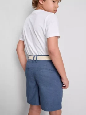 1.5-12yrs | the edit linen-blend belted chino shorts