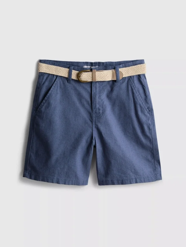 1.5-12yrs | the edit linen-blend belted chino shorts
