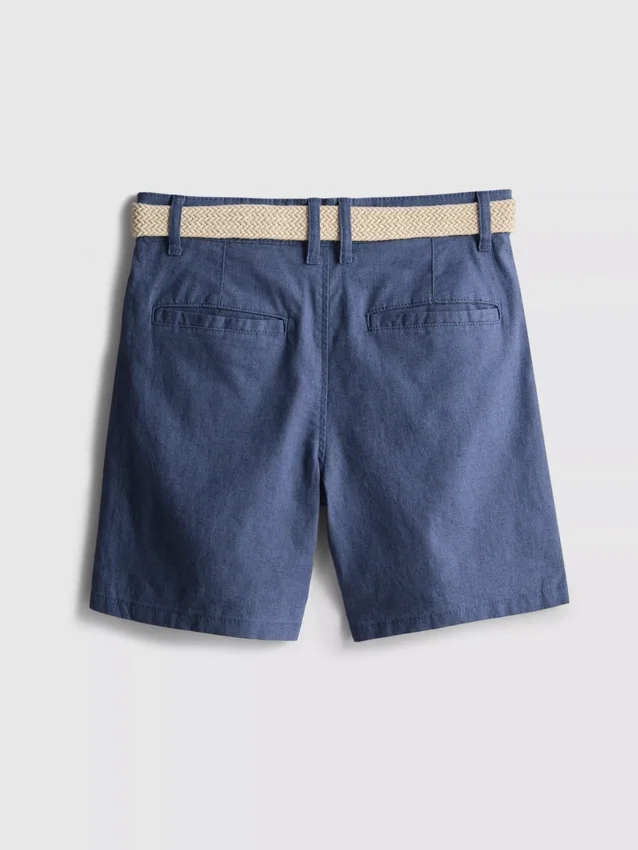 1.5-12yrs | the edit linen-blend belted chino shorts