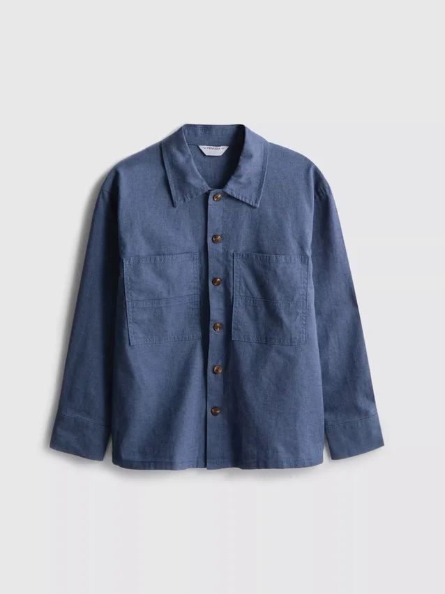 1.5-12yrs | the edit linen-blend overshirt